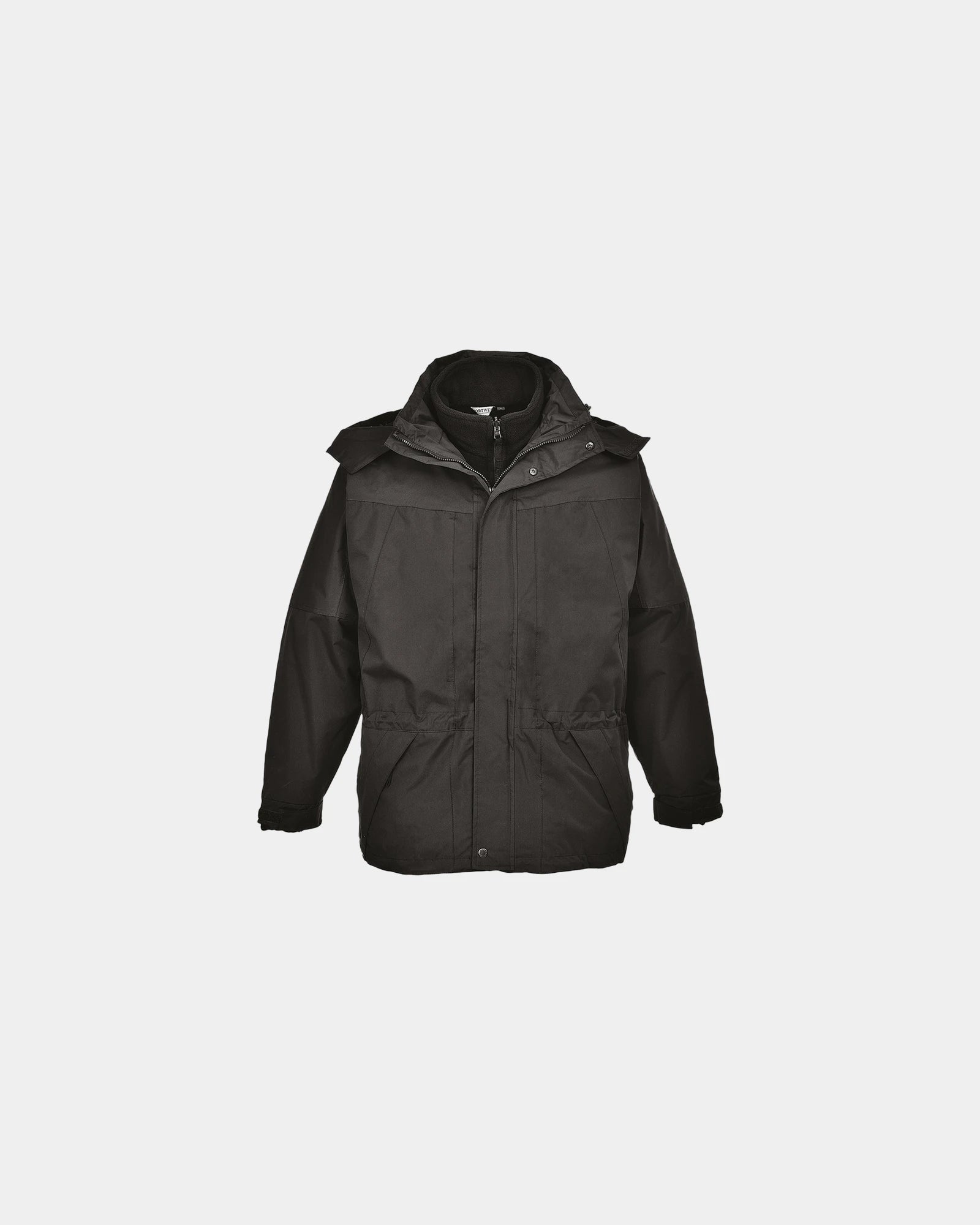Parka bicolore impermeabile Aviemore da personalizzare - Nero-Blu Cielo