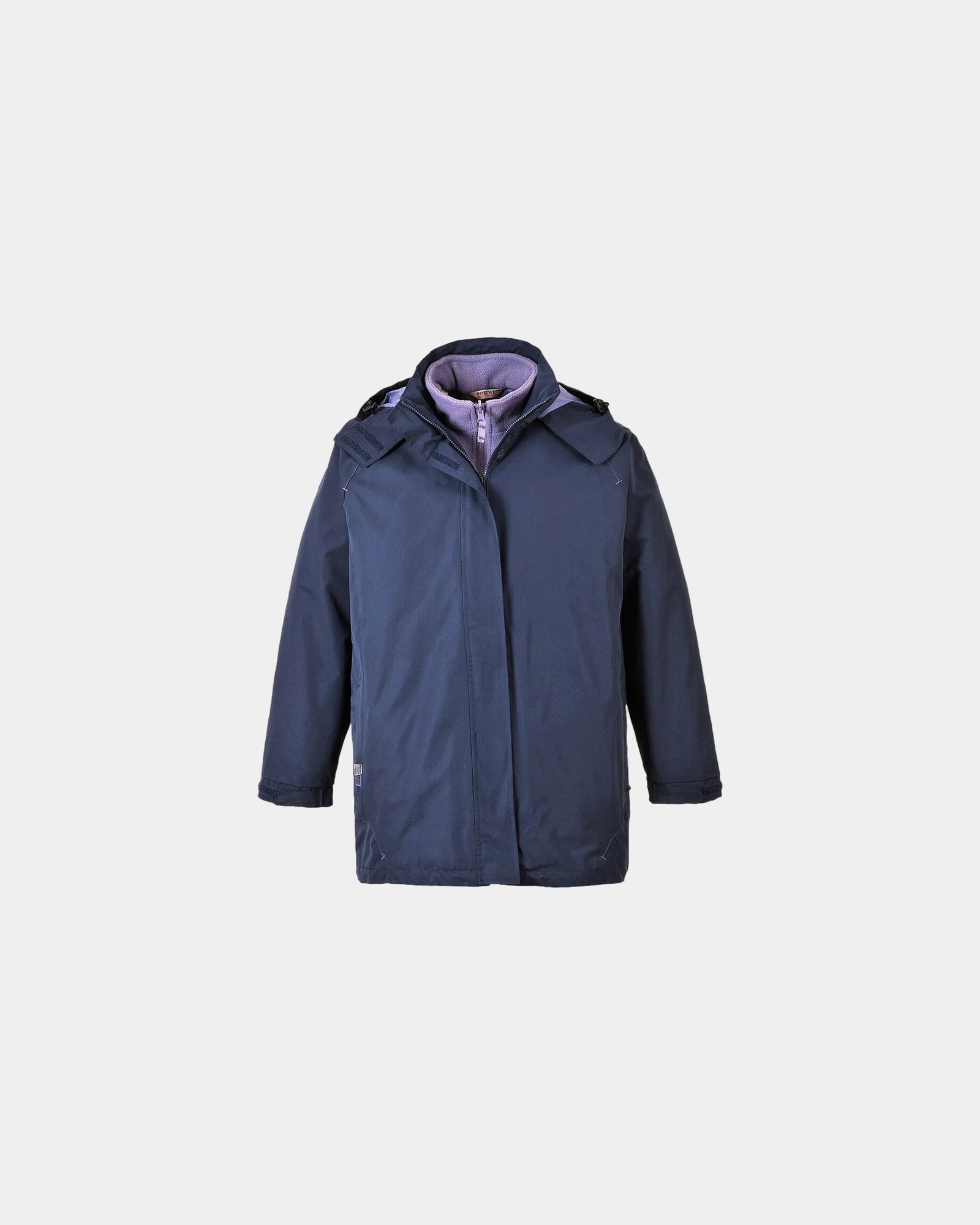 Parka donna 3 in 1 poliestere antistrappo da personalizzare - Blu Navy