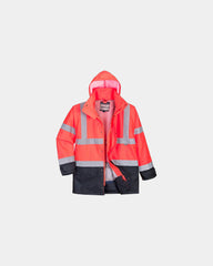 Parka bicolore alta visibilità certificata da personalizzare - Bordeaux