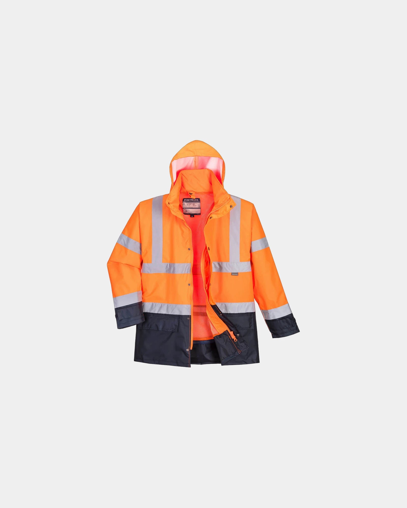 Parka bicolore alta visibilità certificata da personalizzare - Arancione