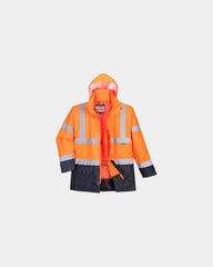 Parka bicolore alta visibilità certificata da personalizzare - Arancione