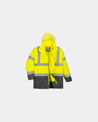 Parka bicolore alta visibilità certificata da personalizzare - Giallo-Verde