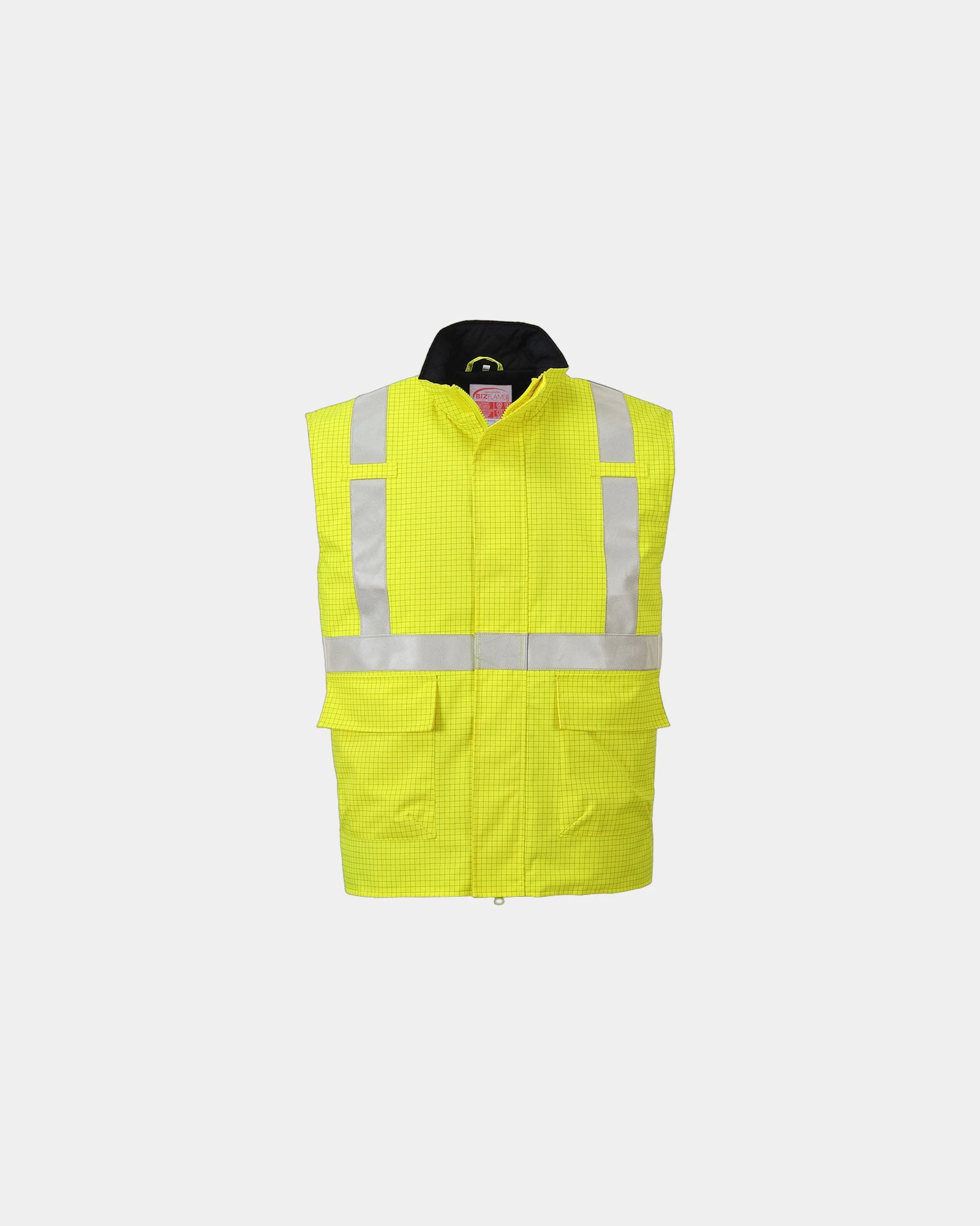 Gilet alta visibilità ignifugo antistatico da personalizzare - Giallo
