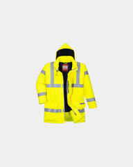 Parka alta visibilità impermeabile da personalizzare - Giallo