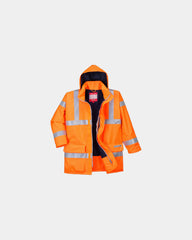 Parka alta visibilità impermeabile da personalizzare - Arancione