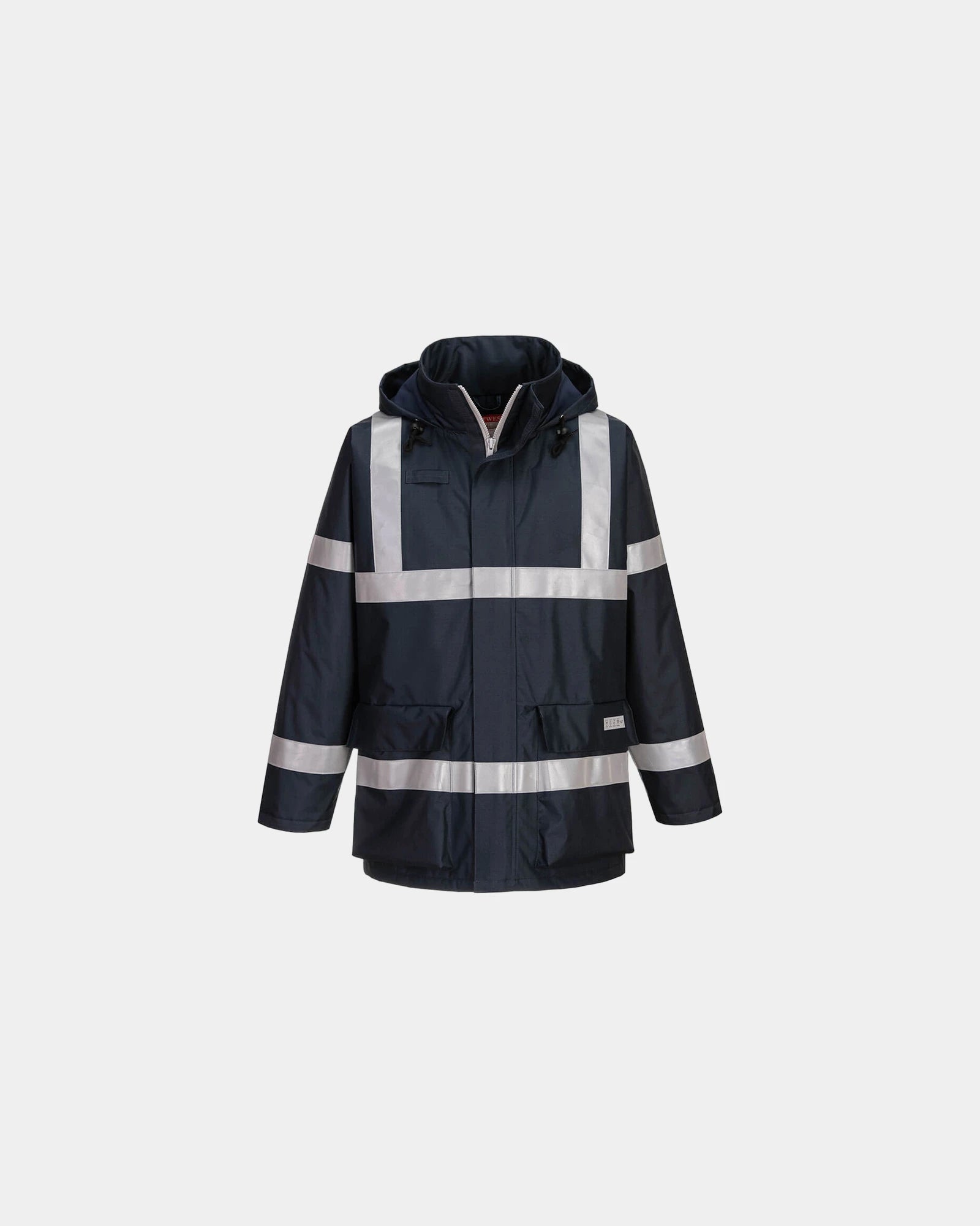 Giacca antipioggia ignifuga impermeabile da personalizzare - Blu Navy