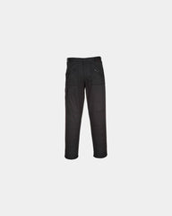 Pantalone elasticizzato action pelle scamosciata da personalizzare - Nero-Blu Cielo