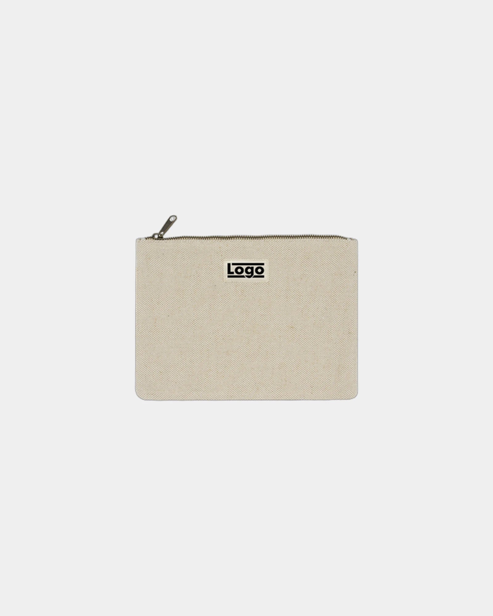 Pochette in cotone bio GOTS Hindbag Colette M da personalizzare - Jute