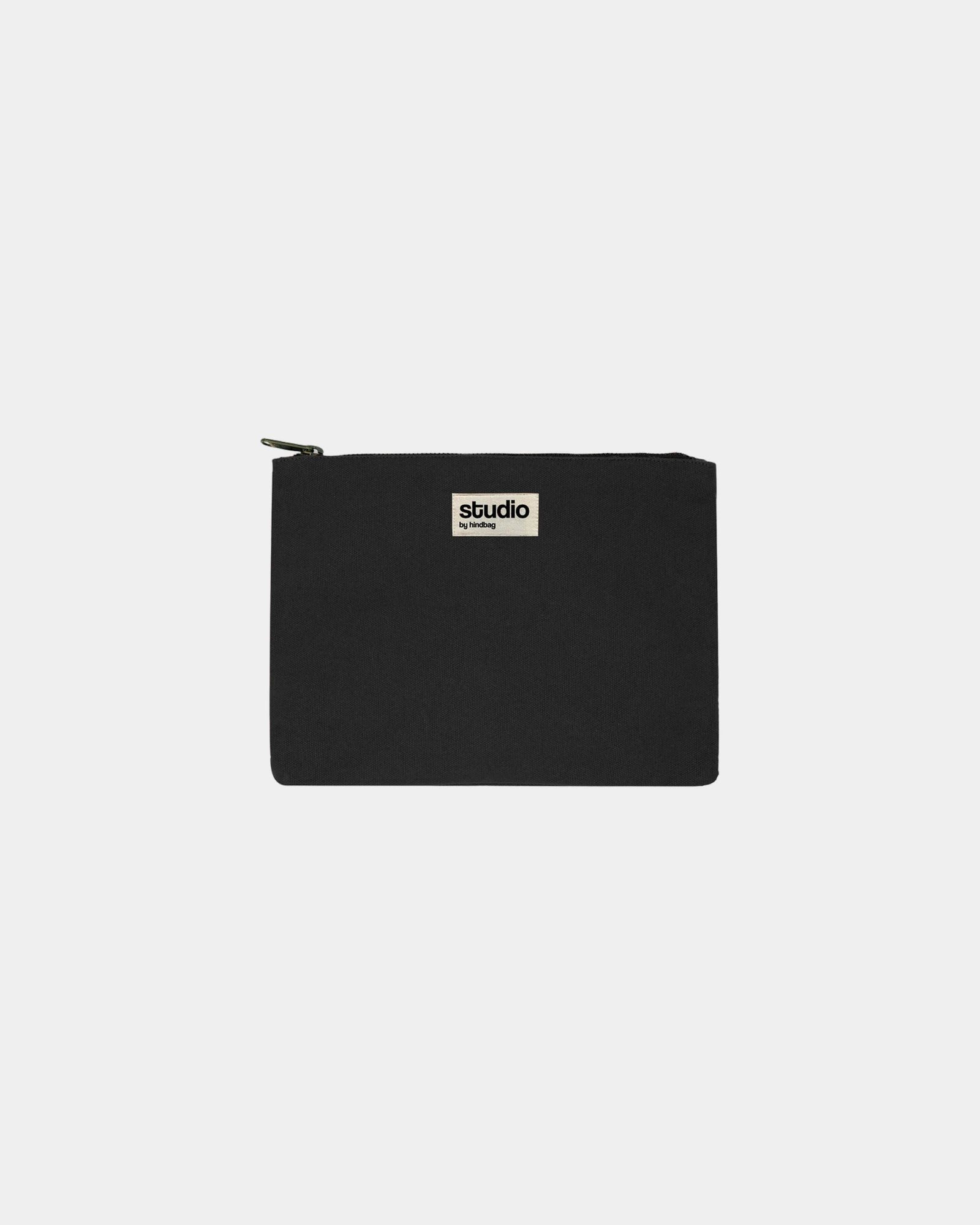 Pochette in cotone bio GOTS Hindbag Colette M da personalizzare - Black