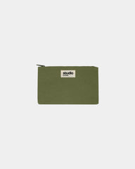 Pochette in cotone bio GOTS Hindbag Colette S da personalizzare - Olive