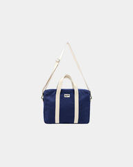 Borsa per computer in cotone bio Hindbag Luis da personalizzare - Navy