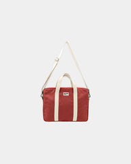 Borsa per computer in cotone bio Hindbag Luis da personalizzare - Brick Red