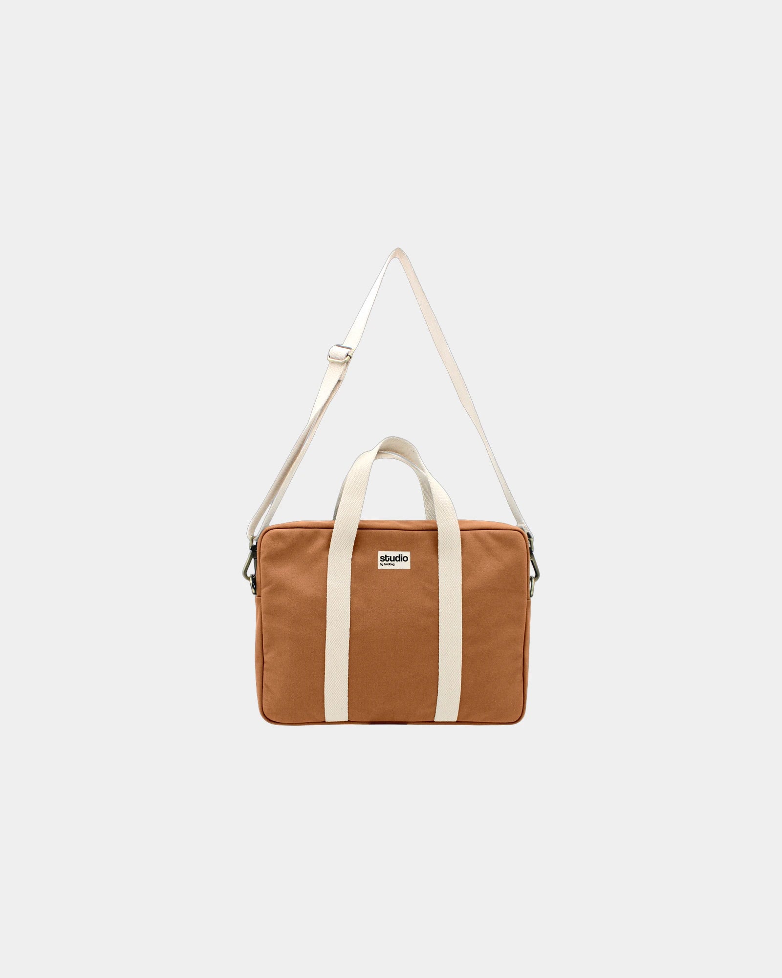 Borsa per computer in cotone bio Hindbag Luis da personalizzare - Copper