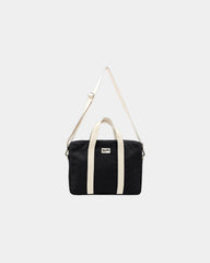 Borsa per computer in cotone bio Hindbag Luis da personalizzare - Black
