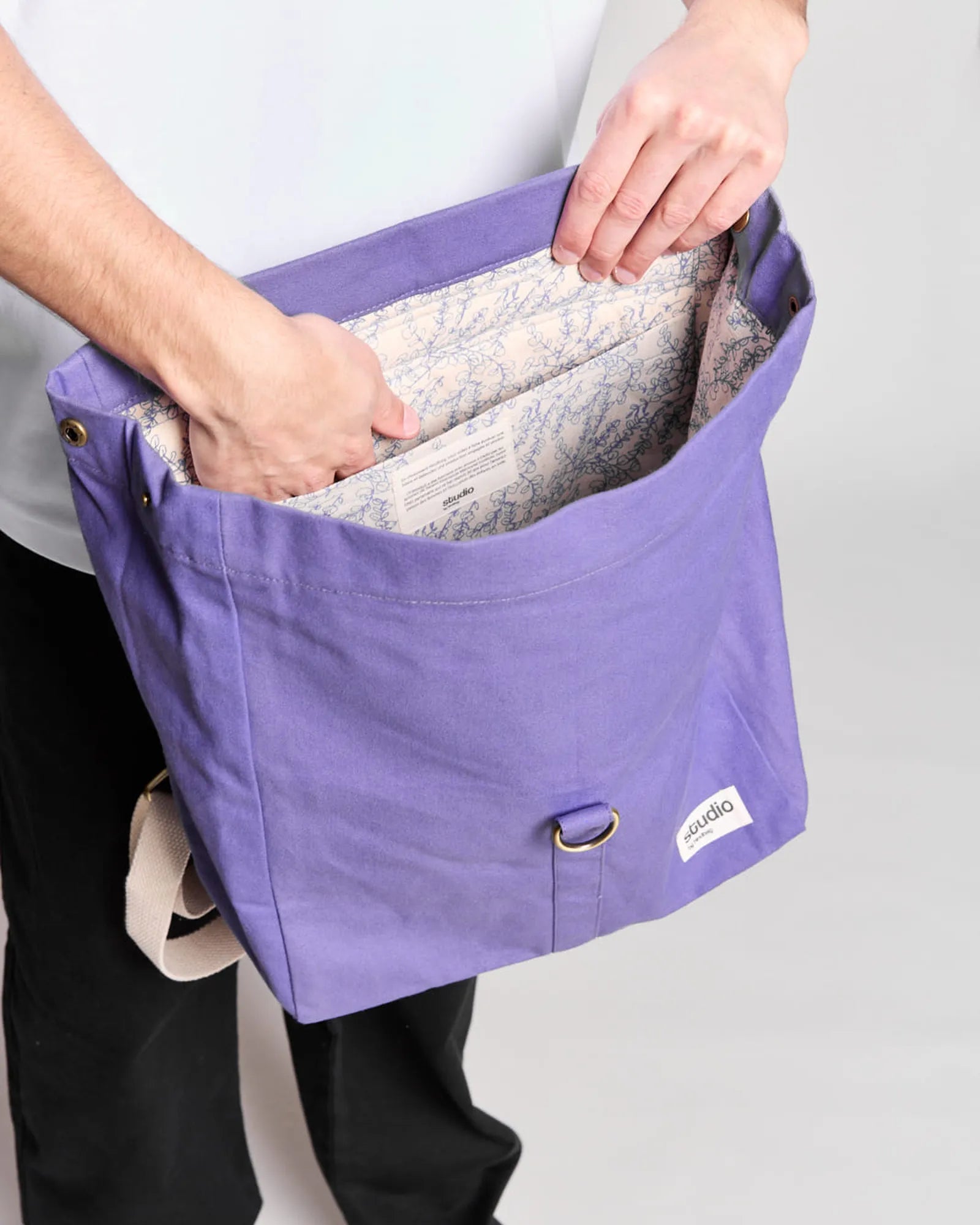 Zaino in cotone biologico Hindbag Oscar da personalizzare - 22