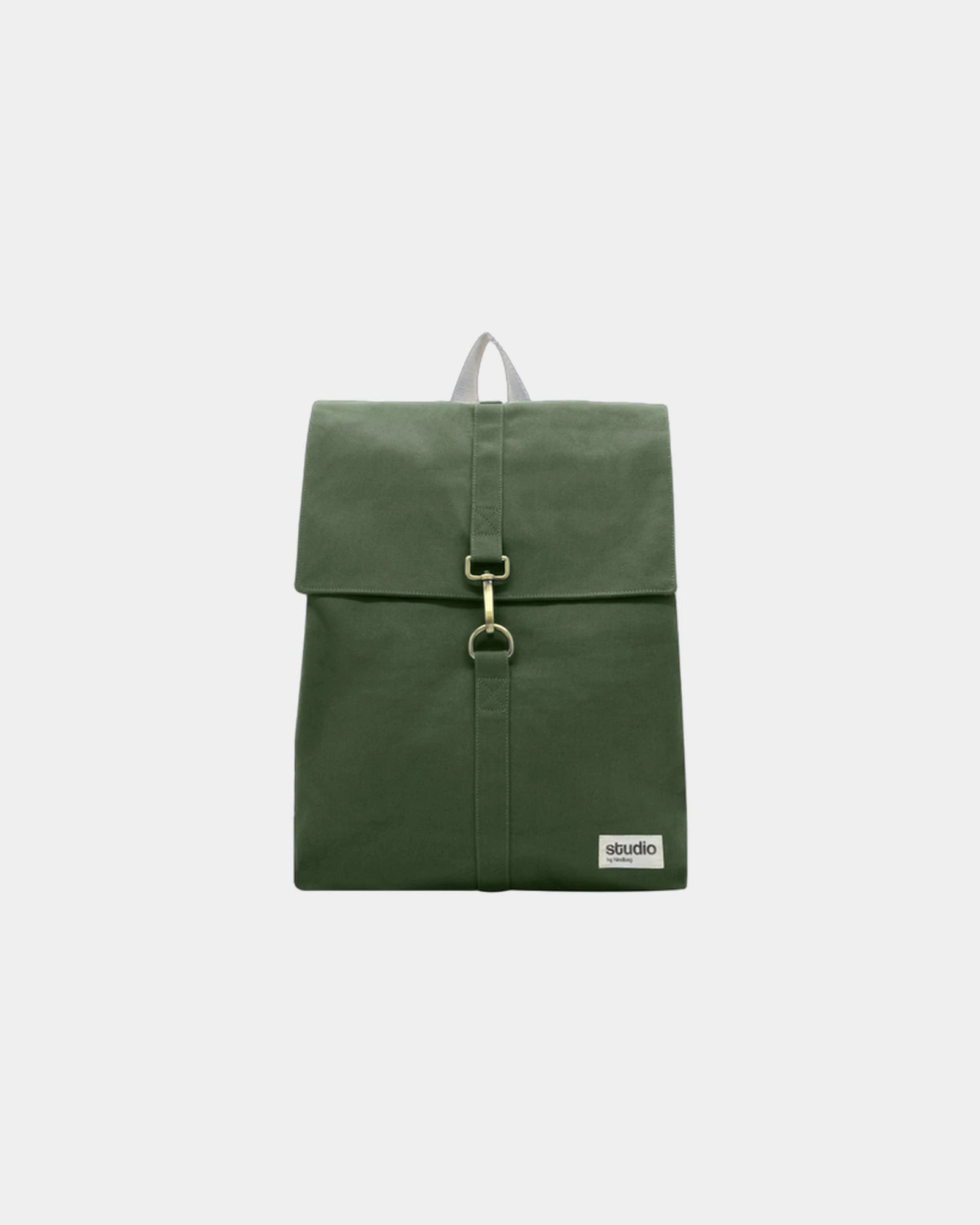 Zaino in cotone biologico Hindbag Oscar da personalizzare - Olive