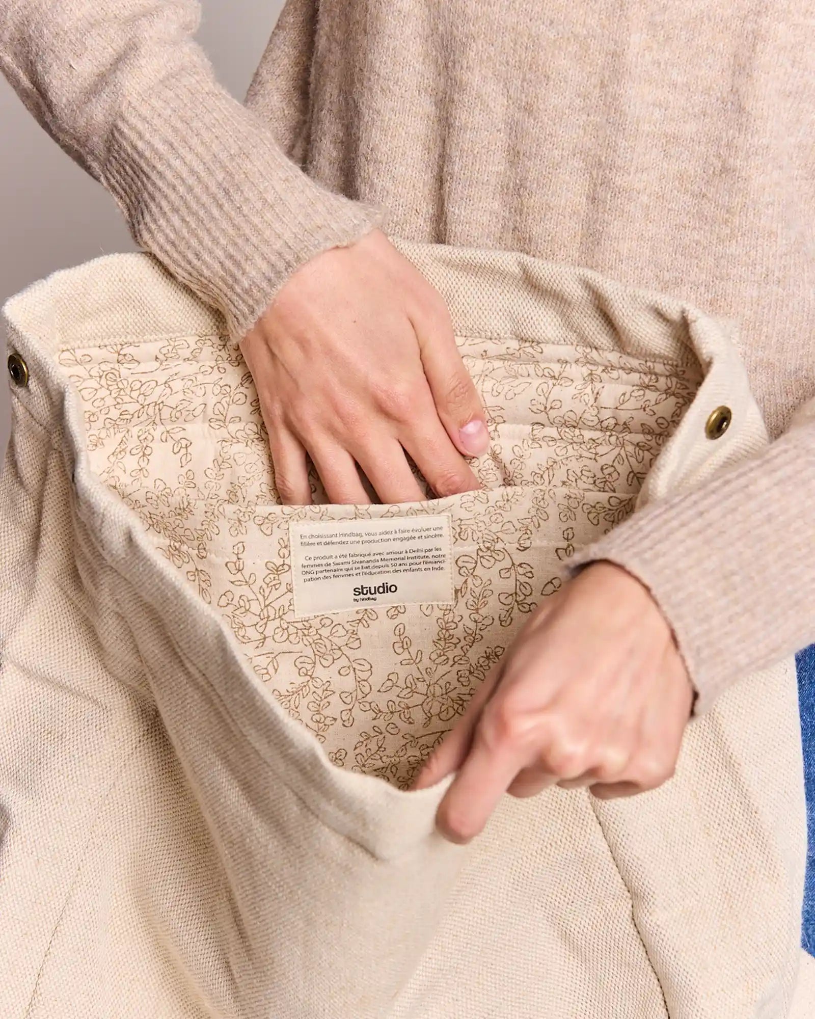 Zaino in cotone biologico Hindbag Oscar da personalizzare - 28