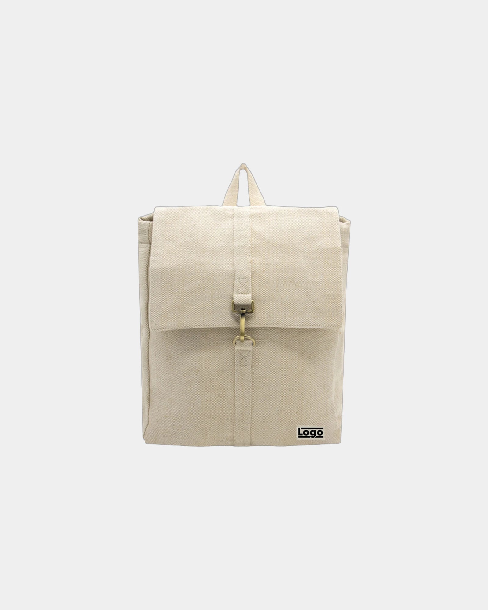 Zaino in cotone biologico Hindbag Oscar da personalizzare - Jute