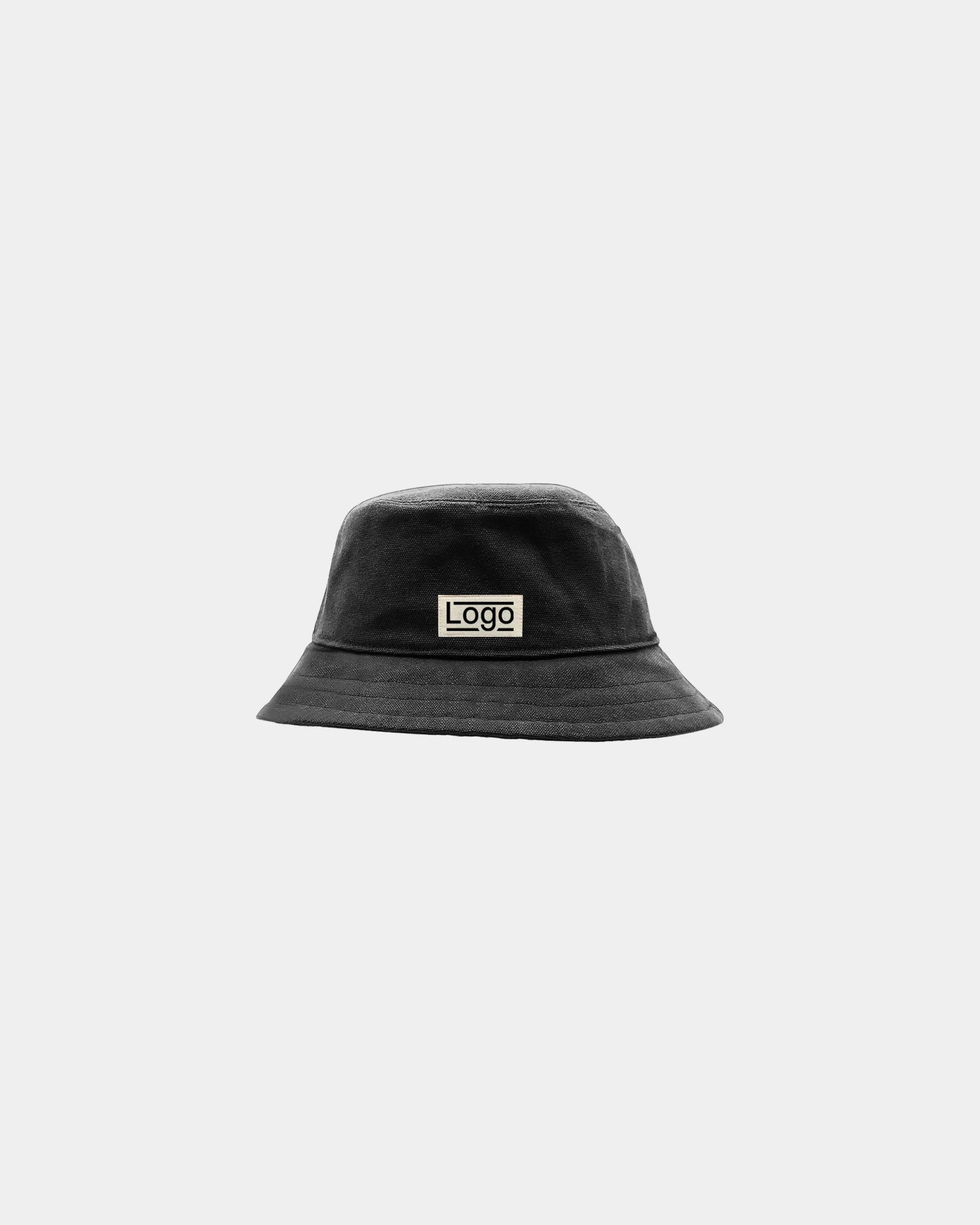 Cappello da pescatore Bob Robin cotone bio GOTS Hindbag da personalizzare - Black