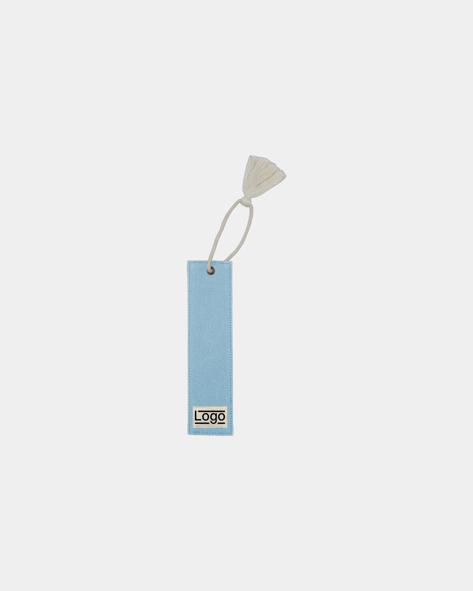 Segnalibro in cotone bio Hindbag Alex da personalizzare - Azure