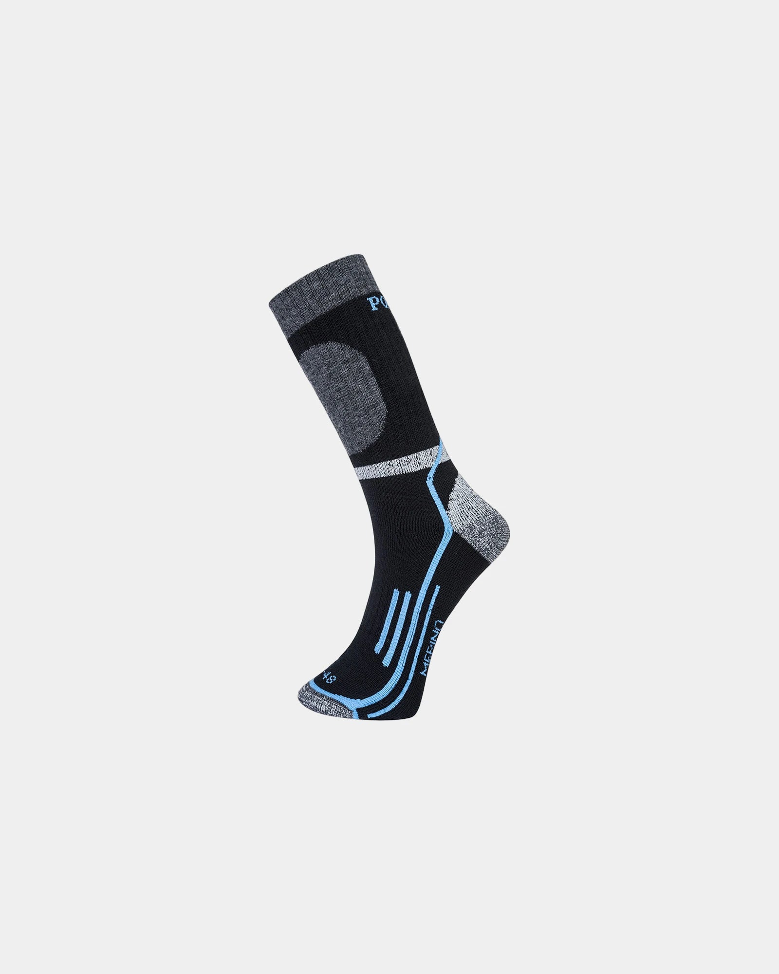 Calze invernali in lana merino da personalizzare - Nero-Blu Cielo
