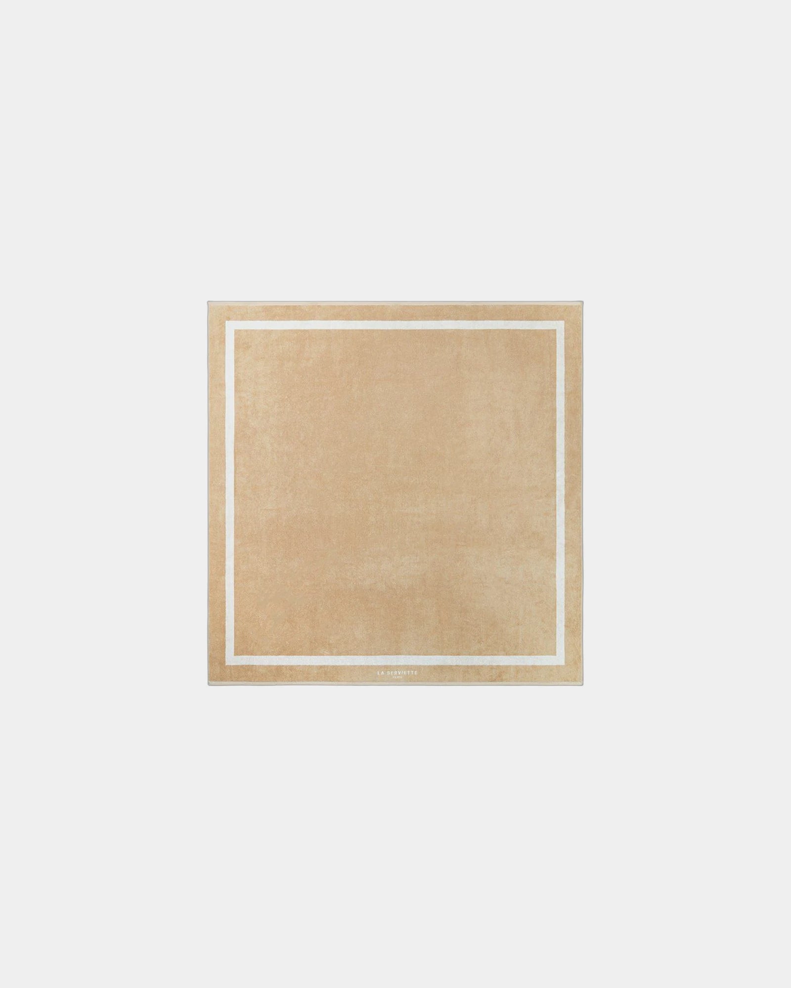 Asciugamano da spiaggia 170x170 da personalizzare - Sabbia / Crema
