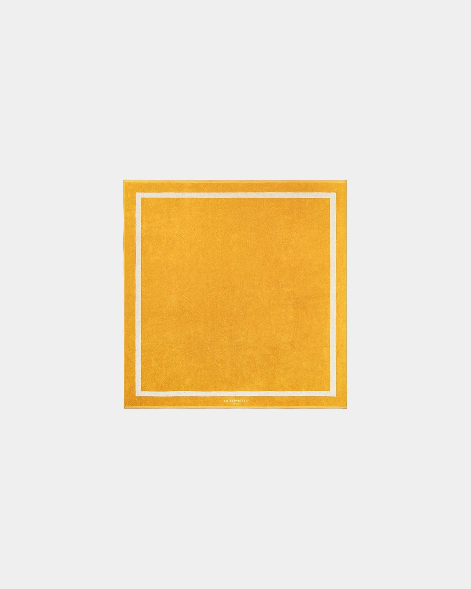 Asciugamano da spiaggia 170x170 da personalizzare - Giallo Oro / Crema
