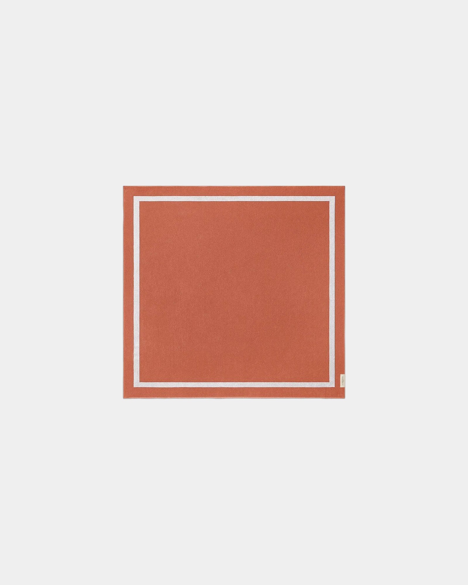 Asciugamano da spiaggia 170x170 da personalizzare - Ruggine / Crema