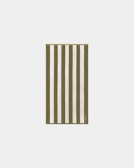 Asciugamano La Serviette Riviera 90x170 da personalizzare - Verde Oliva / Crema