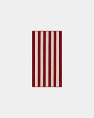Asciugamano La Serviette Riviera 90x170 da personalizzare - Rosso Granato / Crema