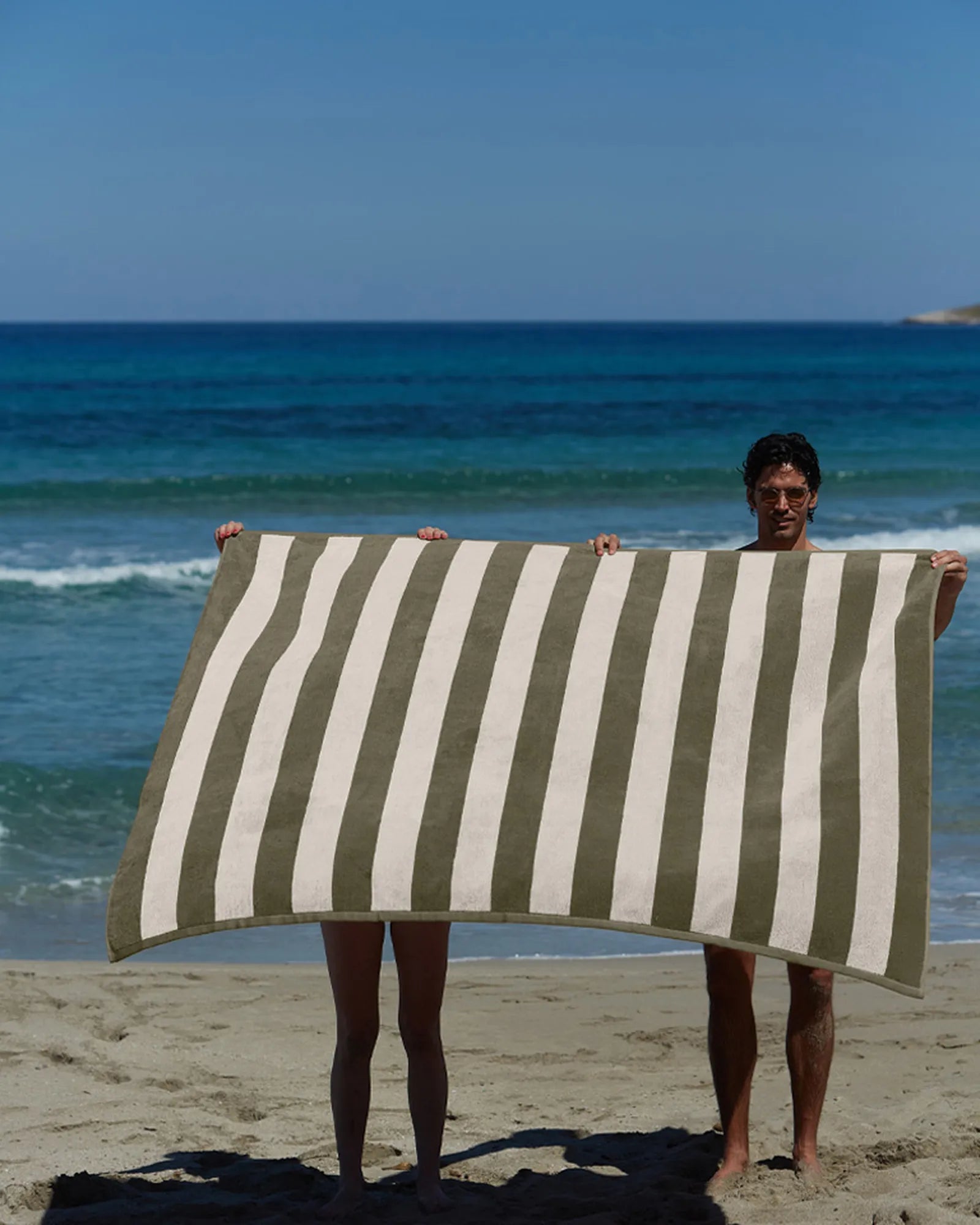 Asciugamano da spiaggia La Serviette Riviera 170x170 da personalizzare - 30