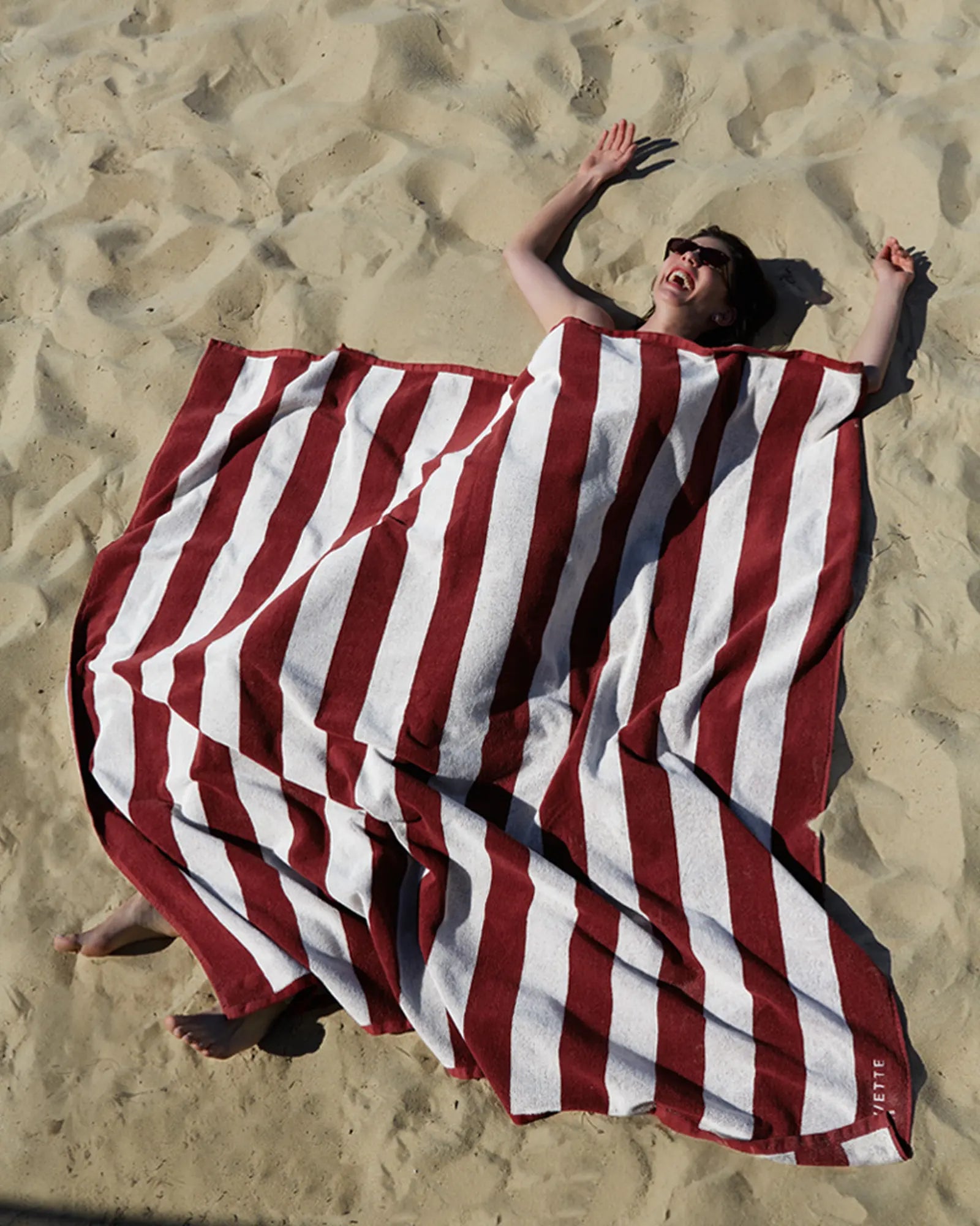 Asciugamano da spiaggia La Serviette Riviera 170x170 da personalizzare - 26