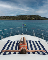 Asciugamano da spiaggia La Serviette Riviera 170x170 da personalizzare - 11