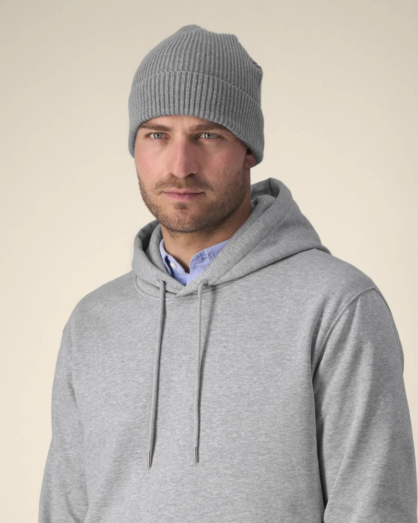 Berretto cotone bio Stanley/Stella da personalizzare - Grigio melange medio