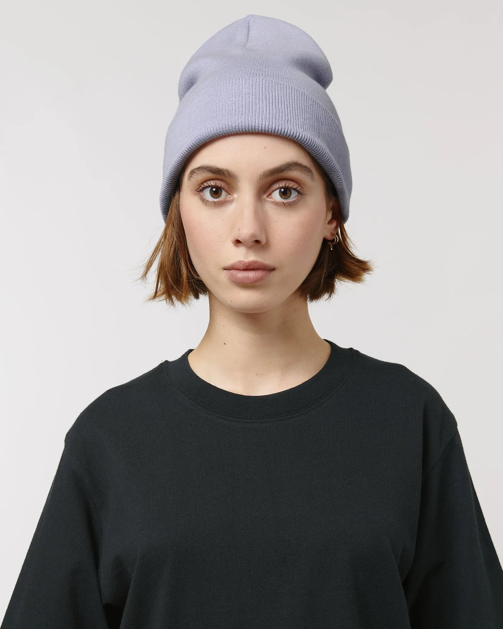 Berretto cotone bio Stanley/Stella Rib da personalizzare - Lavanda