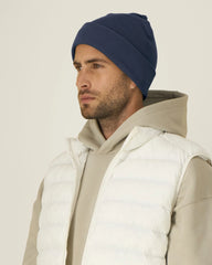 Berretto cotone bio Stanley/Stella Rib da personalizzare - Blu Navy