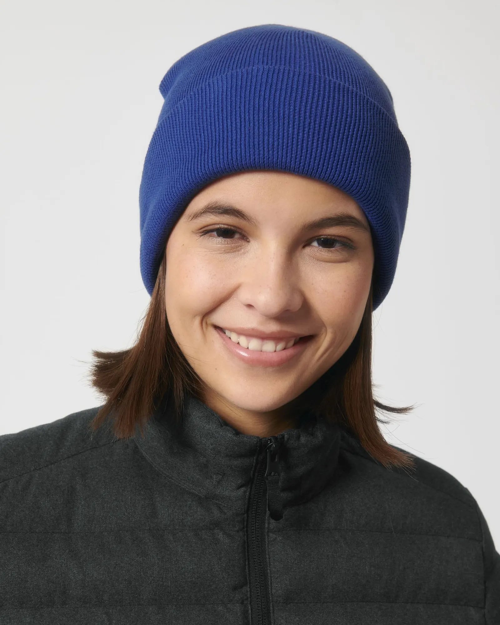 Berretto cotone bio Stanley/Stella Rib da personalizzare - blu worker