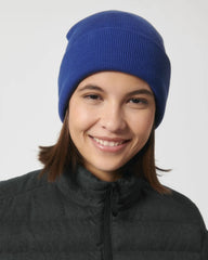 Berretto cotone bio Stanley/Stella Rib da personalizzare - blu worker
