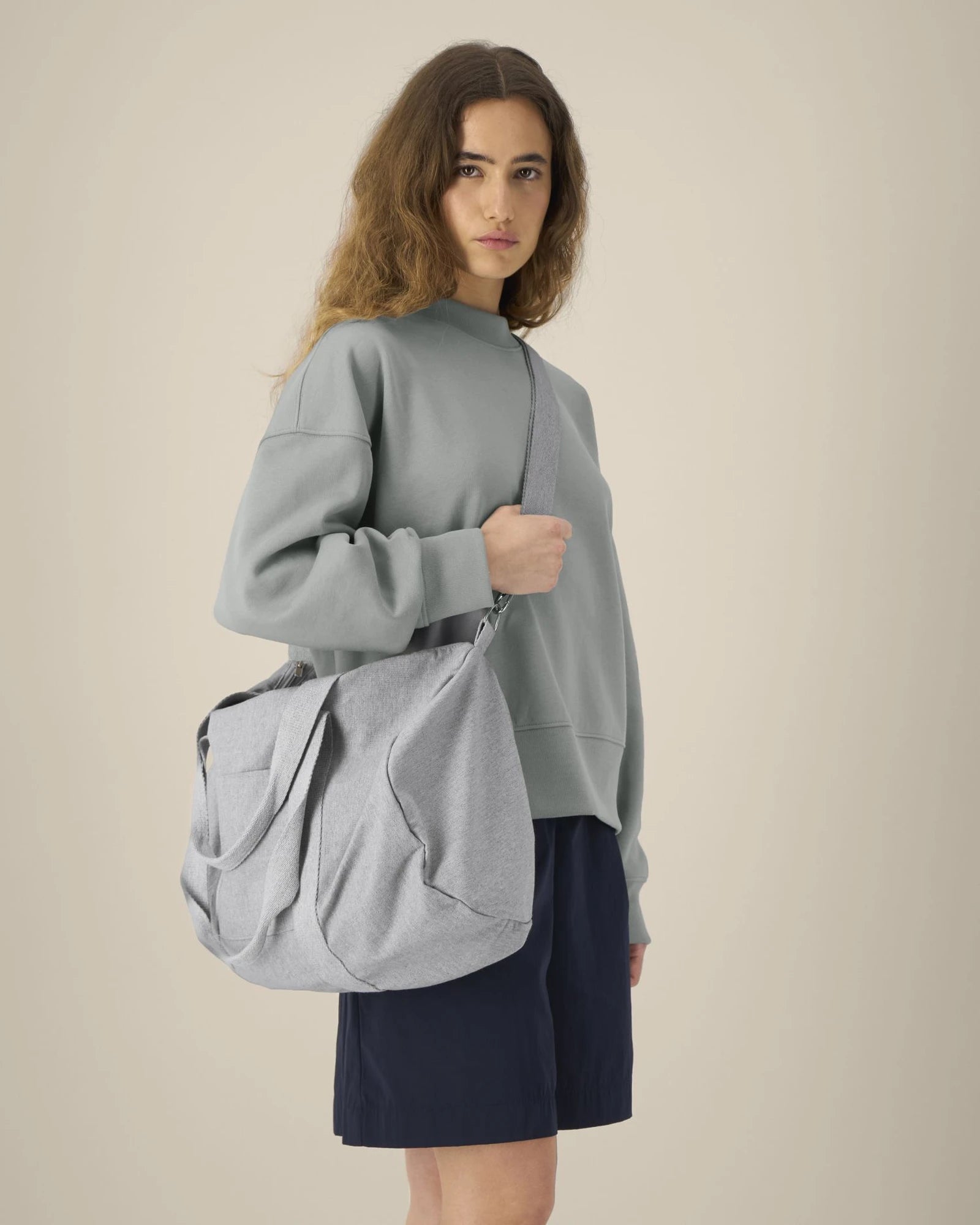 Borsone in tela riciclata Stanley/Stella da personalizzare - Grigio melange