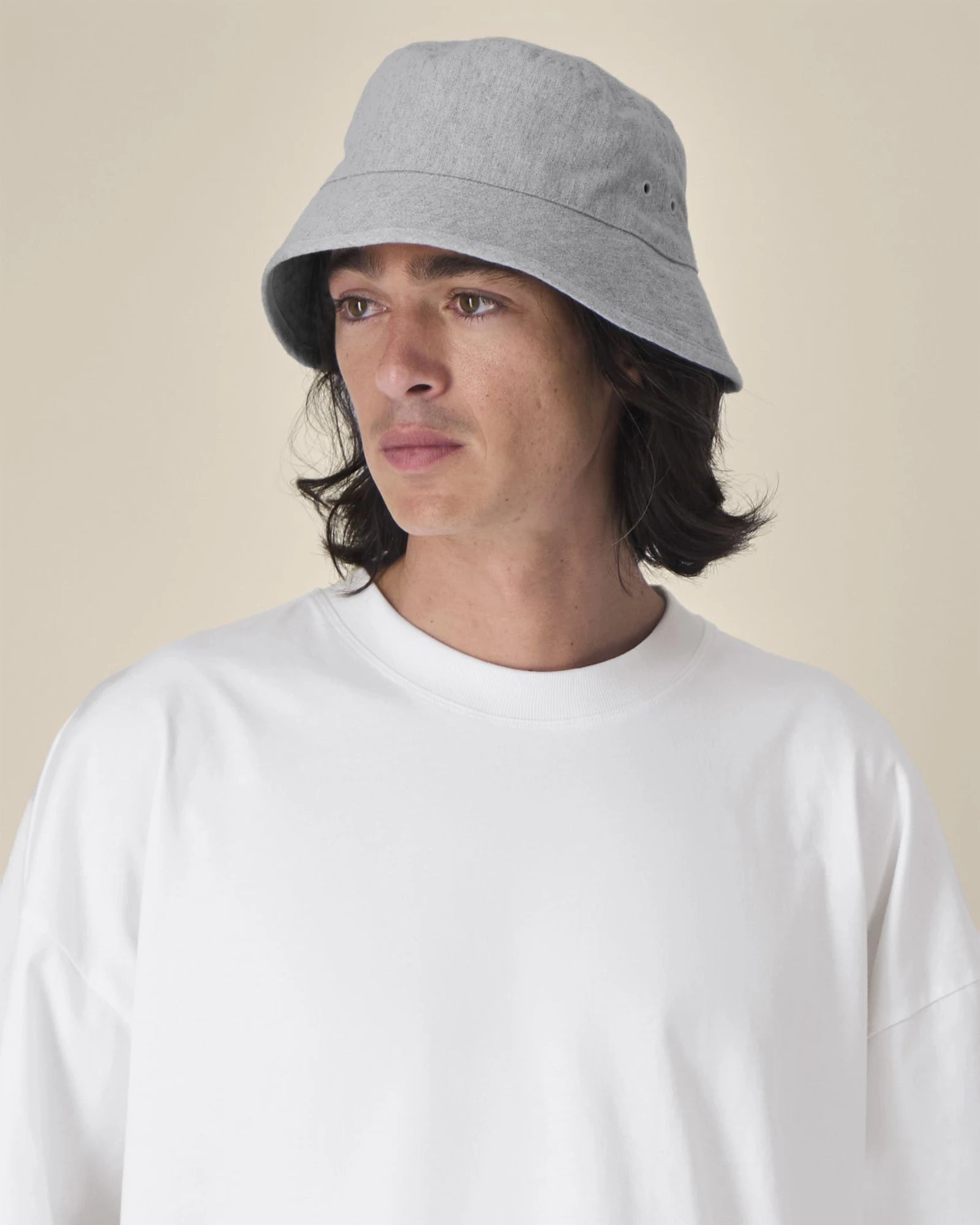 Cappello da pescatore riciclato Stanley/Stella da personalizzare - Grigio melange