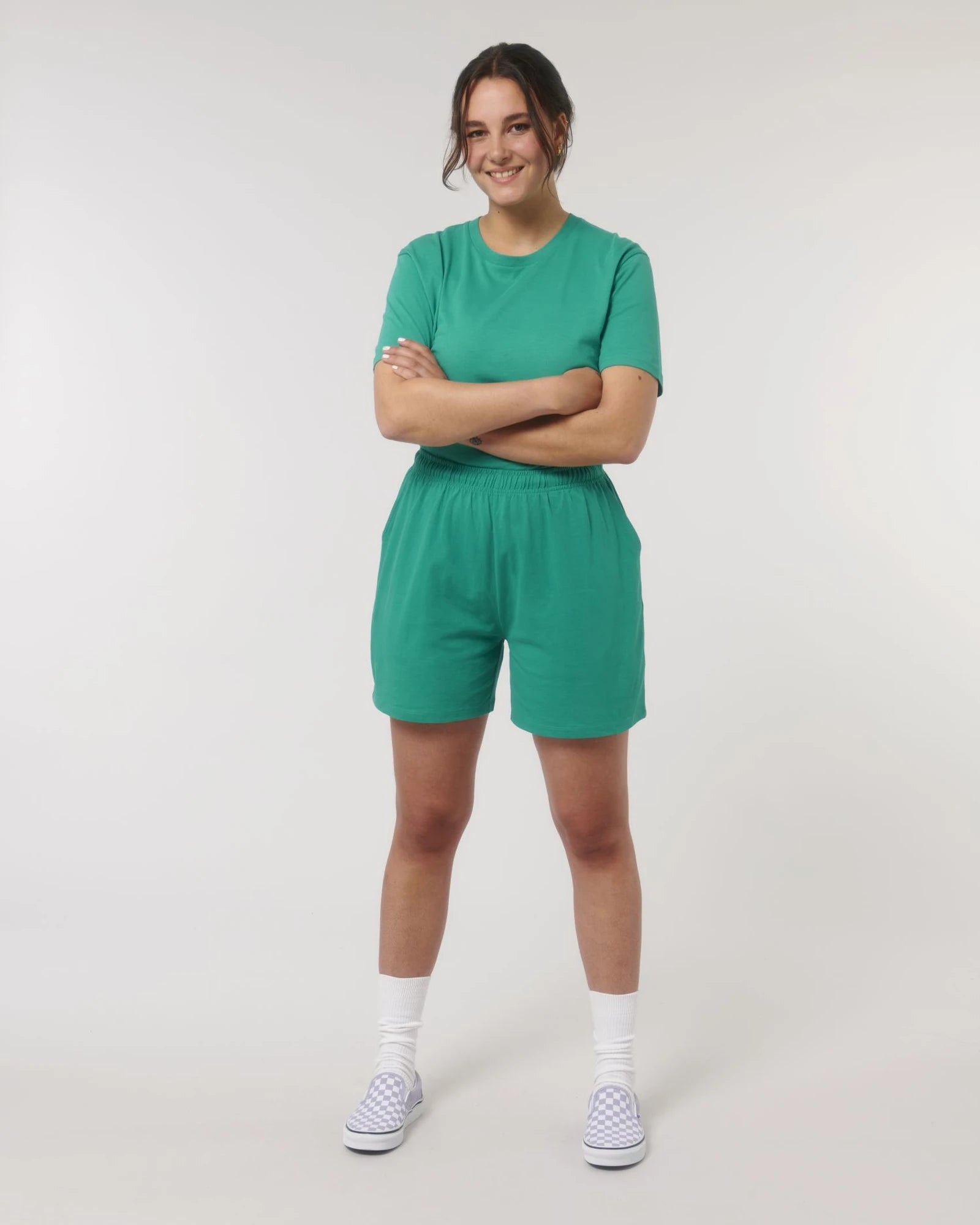 Pantaloncini unisex cotone bio Stanley/Stella Waker da personalizzare - Verde Deciso