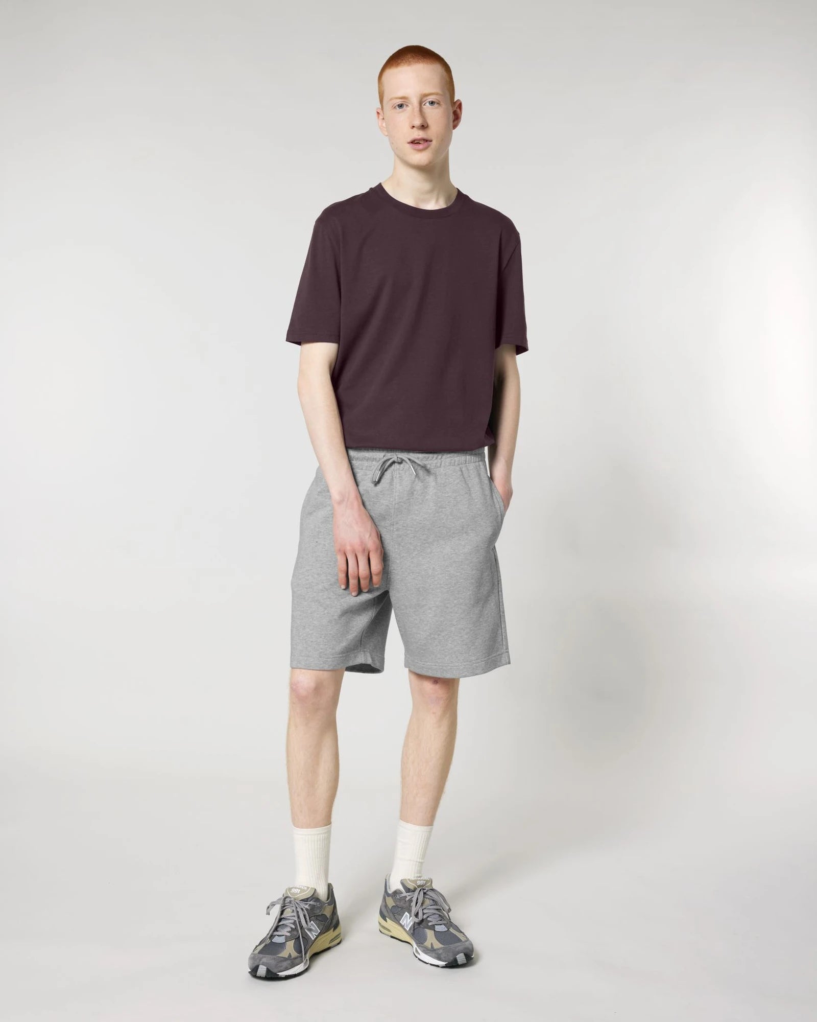 Pantaloncini bio Stanley/Stella Trainer 2.0 da personalizzare - Grigio melange