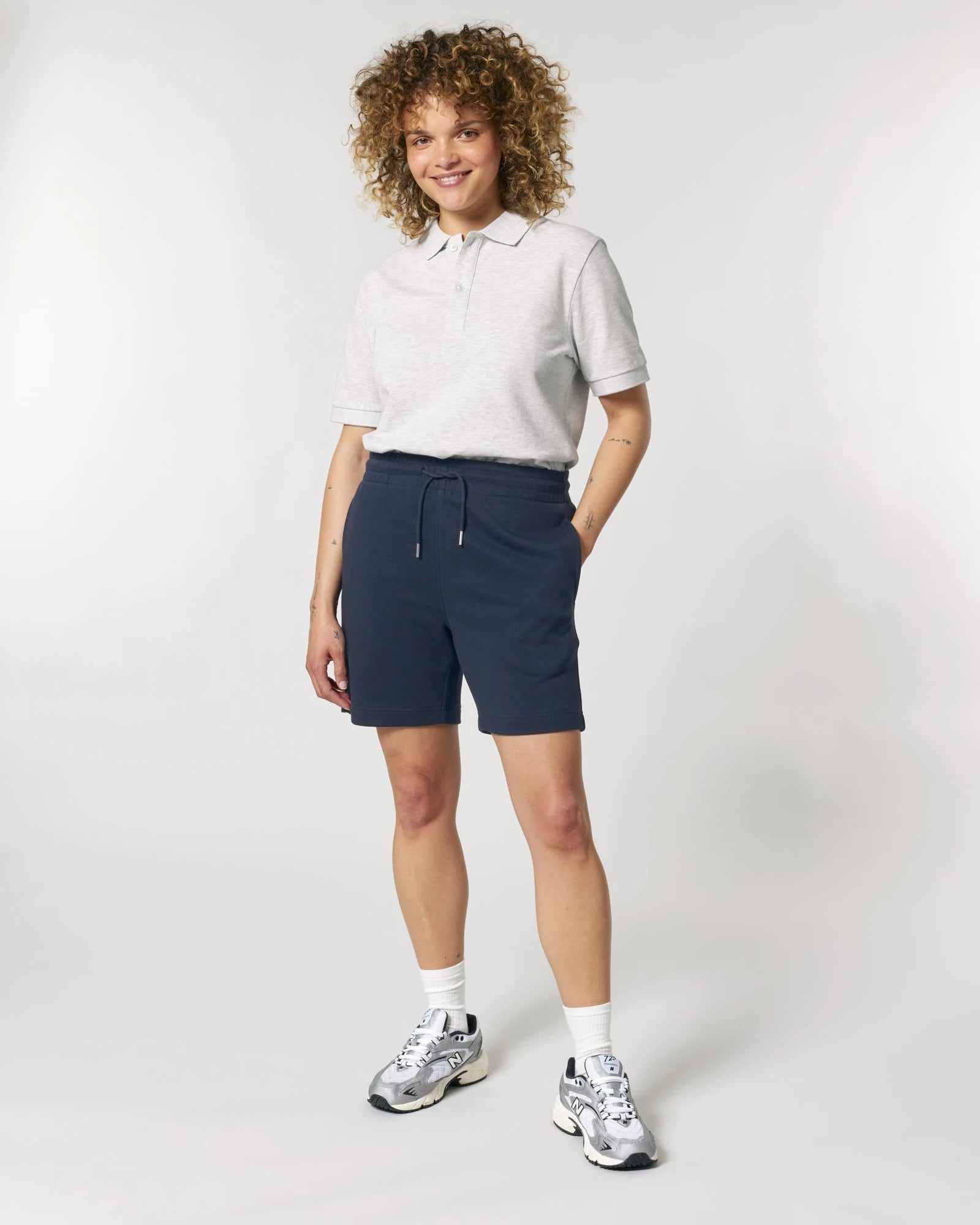 Pantaloncini bio Stanley/Stella Trainer 2.0 da personalizzare - Blu Navy