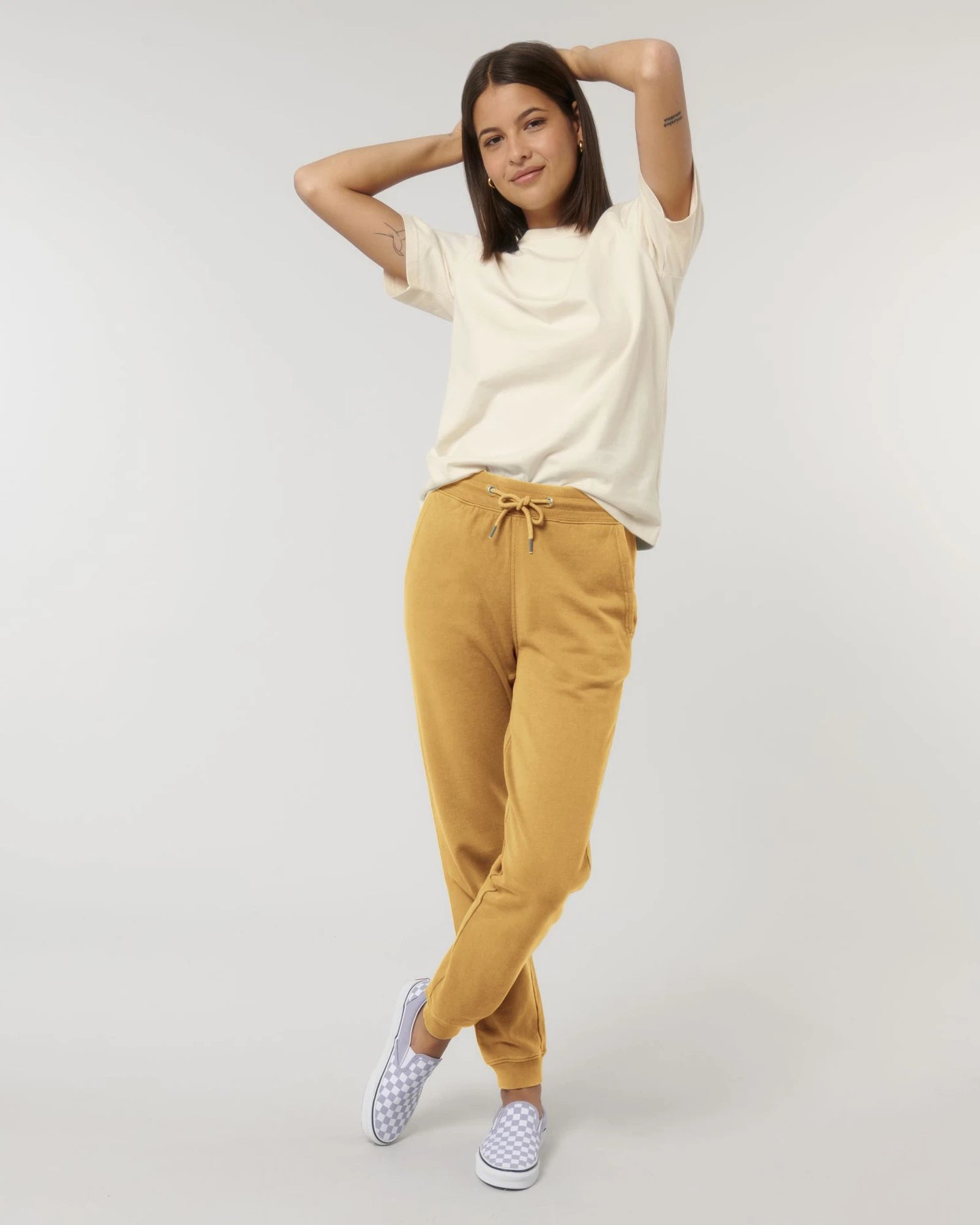 Pantalone jogging Stanley/Stella Mover da personalizzare - Tinto in capo ocra dorato