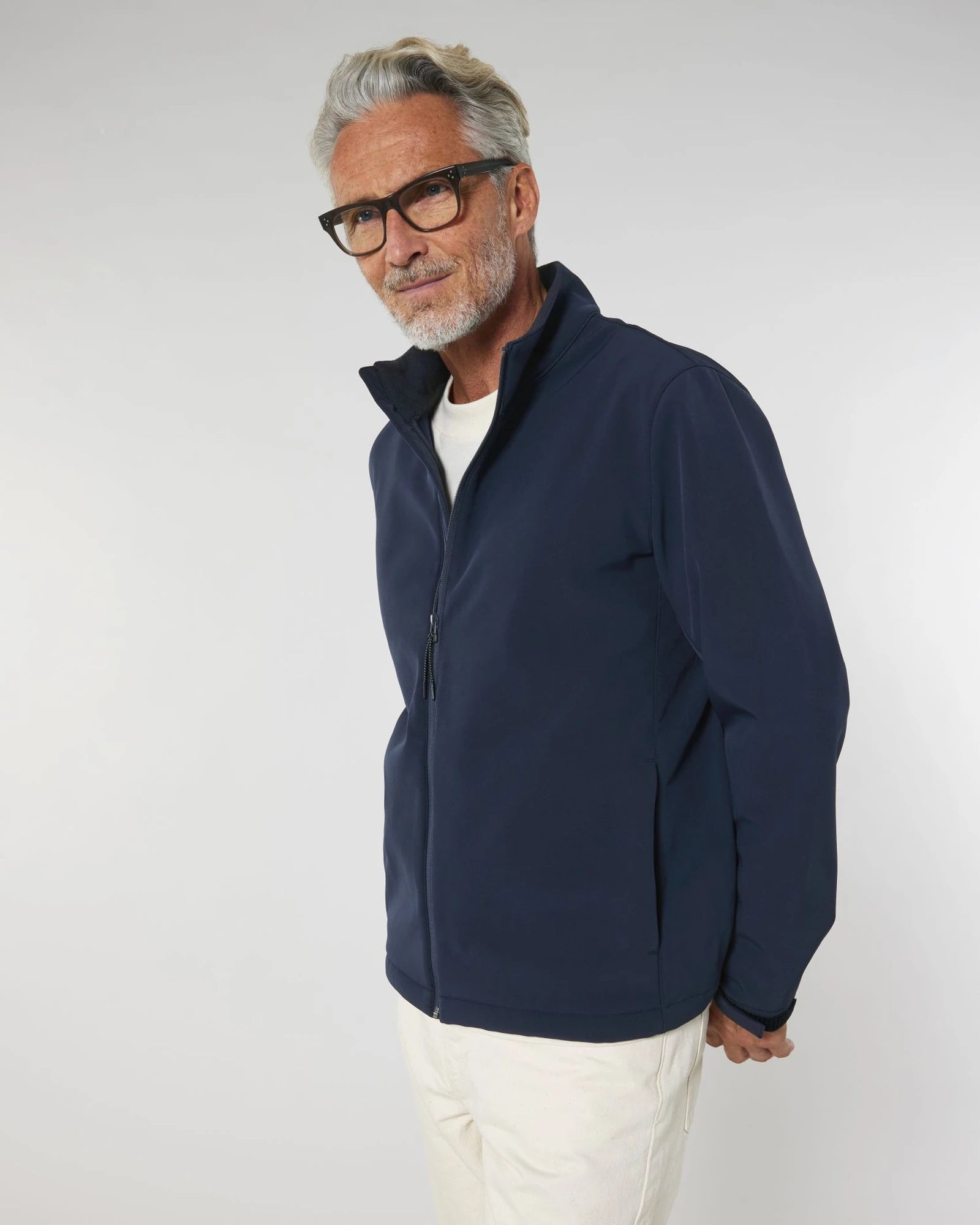 Giacca softshell riciclata Navigator da personalizzare - Blu Navy