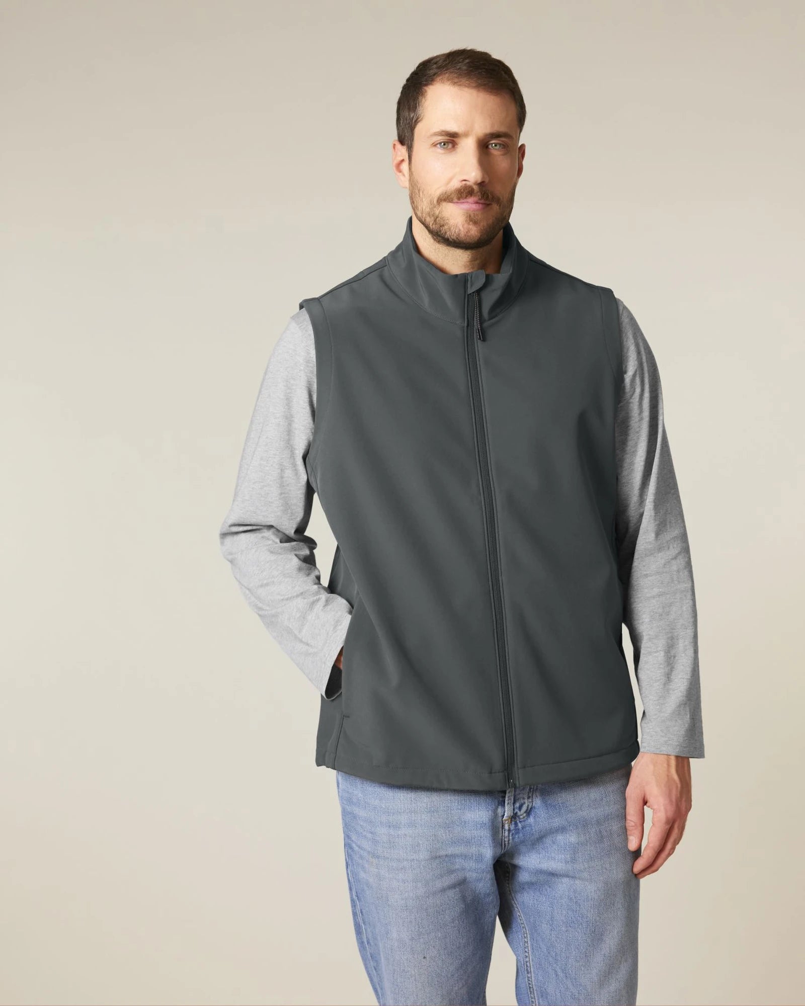Gilet softshell Stanley/Stella Trail Blazer da personalizzare - Antracite
