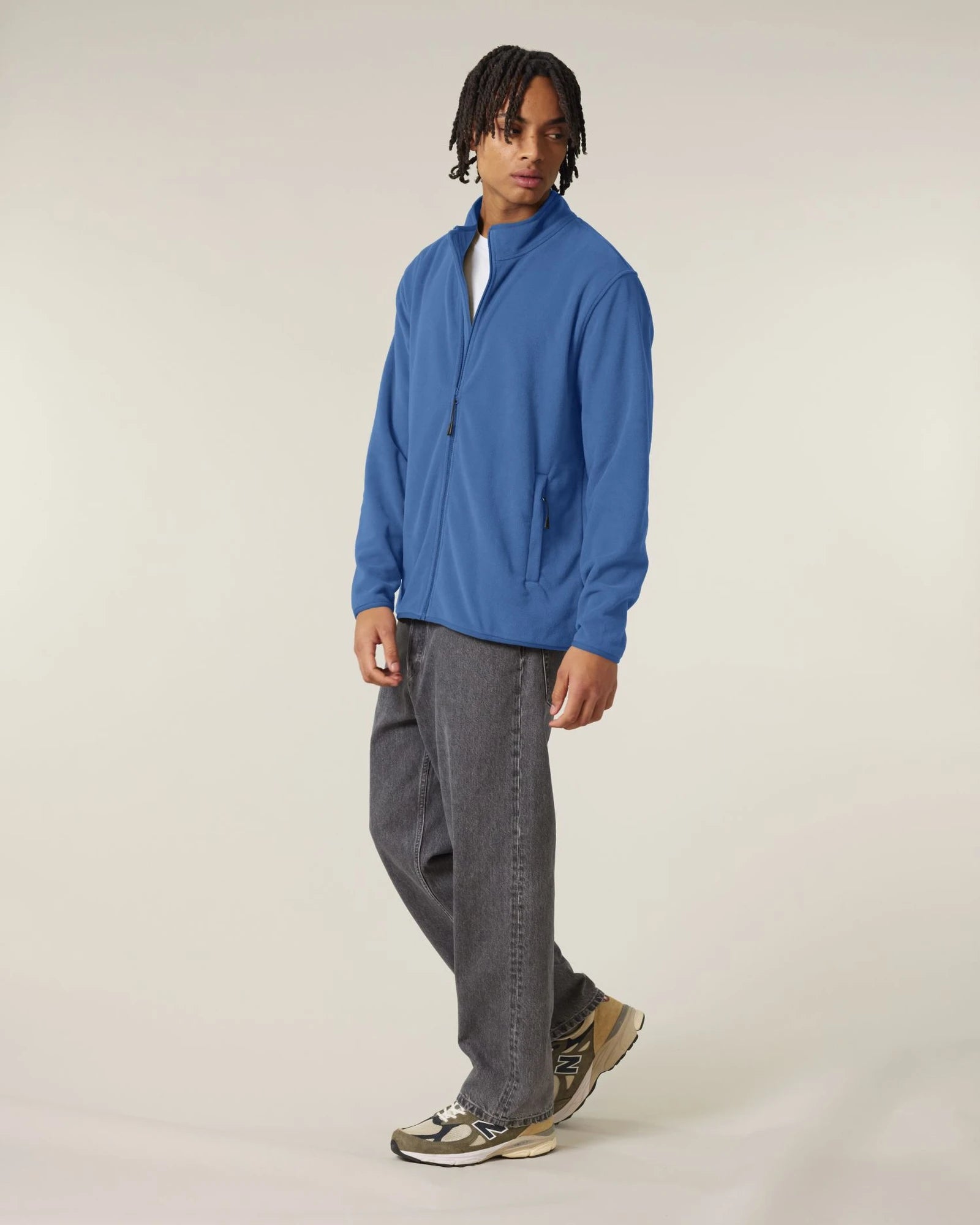 Giacca in pile riciclato Stanley/Stella Guider da personalizzare - Blu Mindful