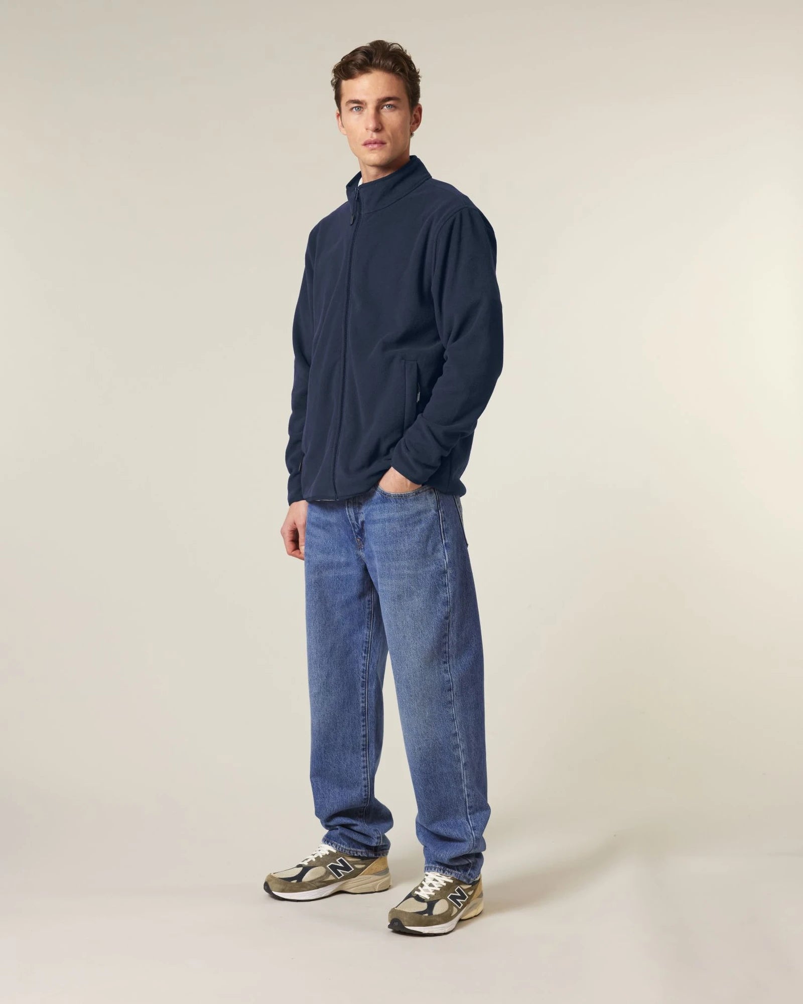 Giacca in pile riciclato Stanley/Stella Guider da personalizzare - Blu Navy