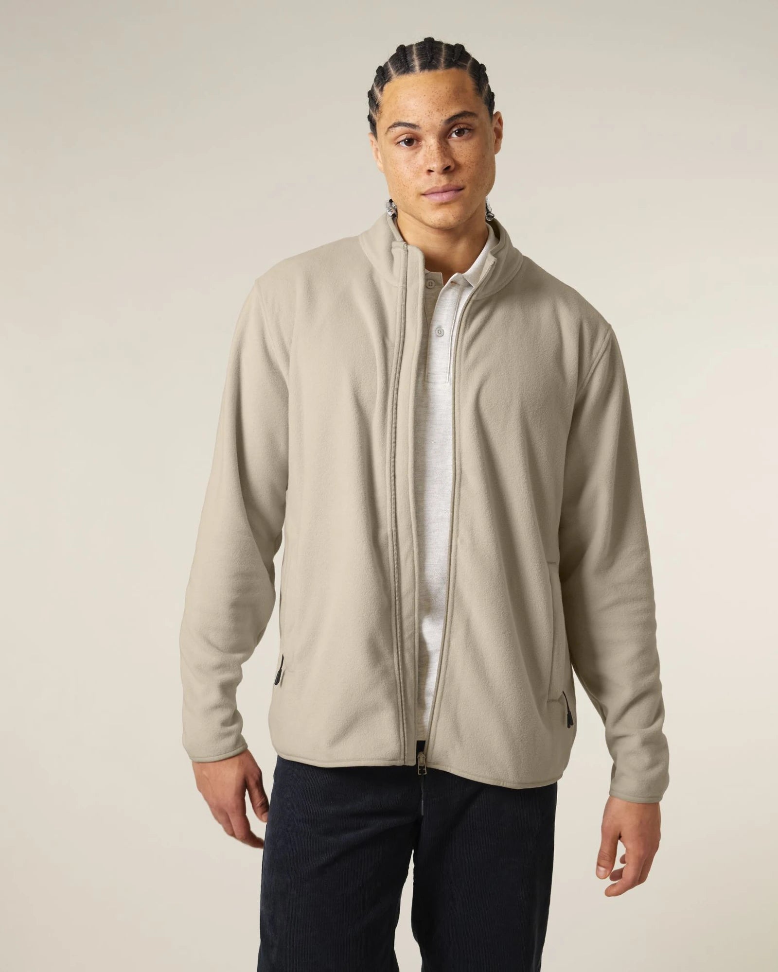 Giacca in pile riciclato Stanley/Stella Guider da personalizzare - Desert Dust