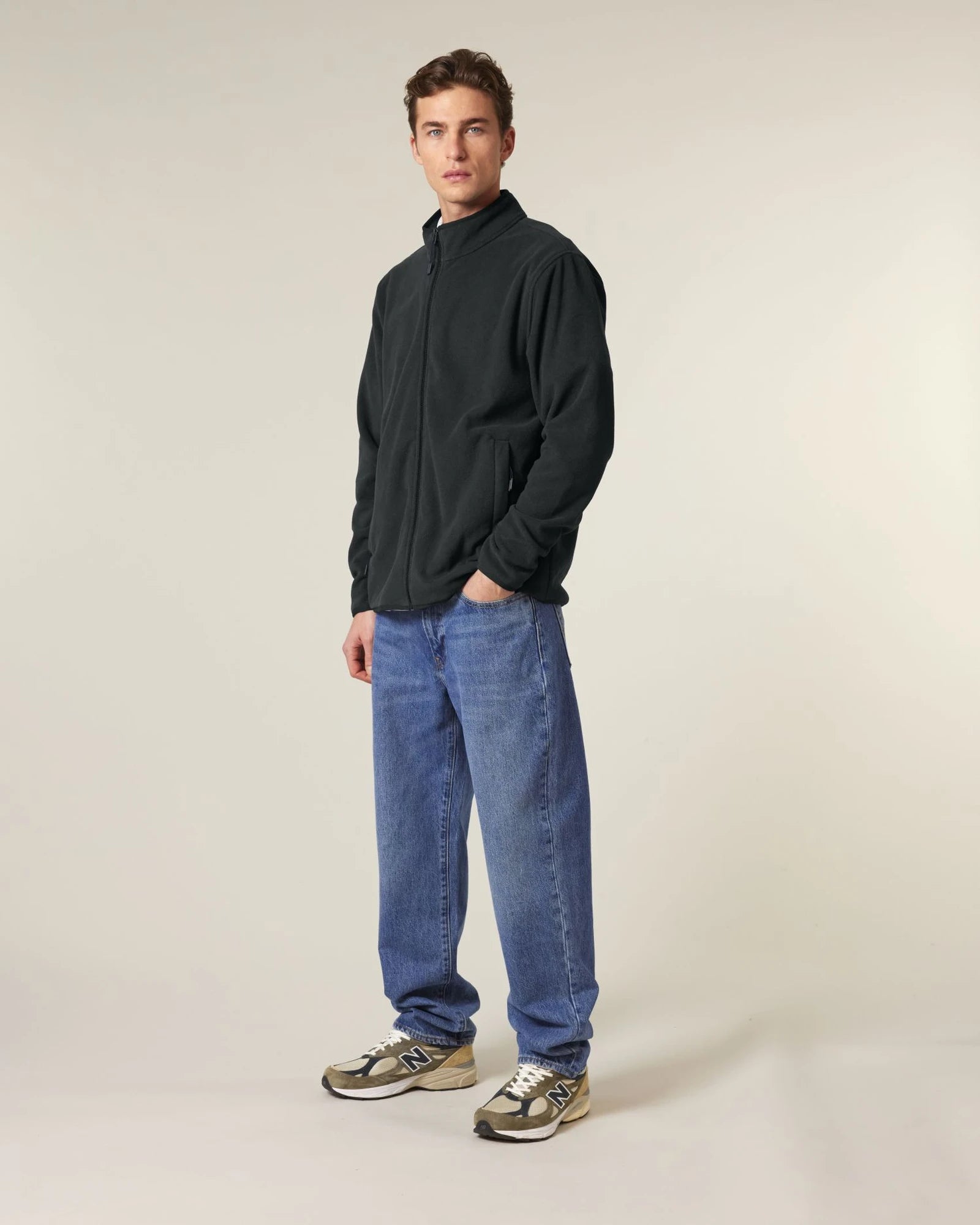 Giacca in pile riciclato Stanley/Stella Guider da personalizzare - Nero